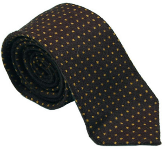 물방울 그린 울모직 넥타이