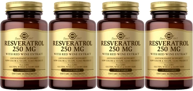 솔가 레스베라트롤 250mg, 4개, 30정 - 쿠팡