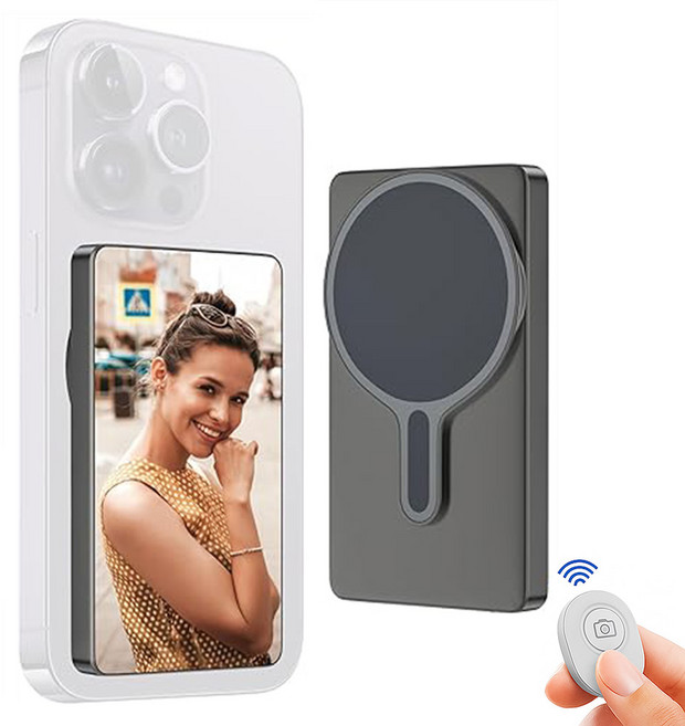 프리라이프 셀카 모니터 셀카미러링모니터 후면셀카모니터 무선 셀카 모니터, 검은색, 1개