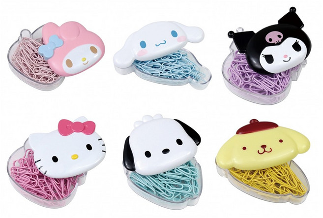 바이하츠 산리오 캐릭터 컬러클립 클립통세트 시나모롤/헬로키티/쿠로미/마이멜로디/폼폼푸린/포차코 색상선택, 시나모롤 SPP