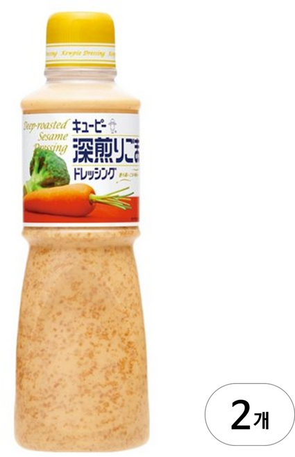 큐피 딥 로스티드 참깨 드레싱, 600ml, 2개