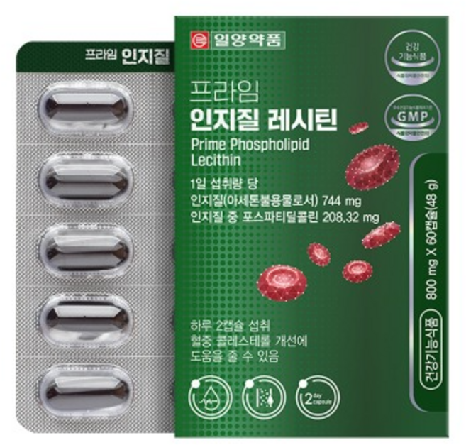 일양약품 프라임 인지질 레시틴 60캡슐, 60개, 1개