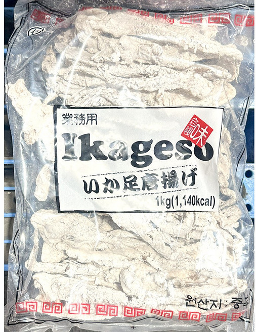 냉동 이까게소 오징어다리튀김 1000g 오징어가라아게, 1kg, 1