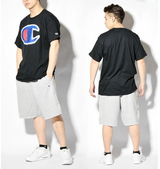 챔피온 남성 반팔티셔츠 빅로고스크립트 GT23 블랙