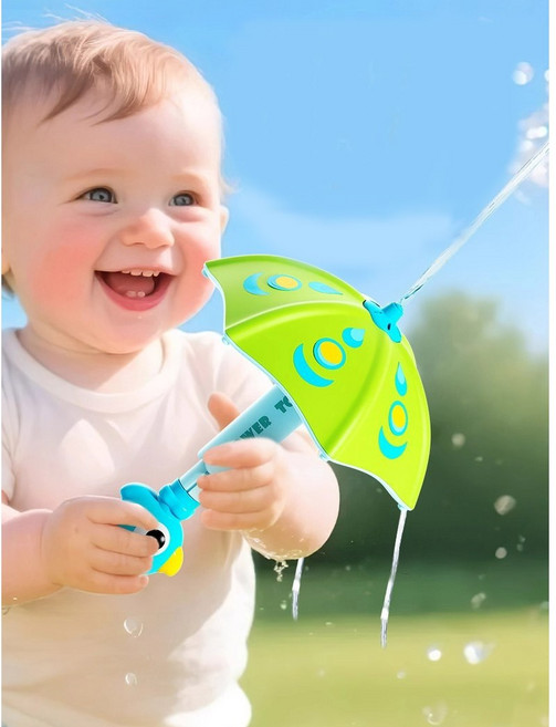 MDC 빙글빙글 물총새 우산 샤워놀이 물총 / 물놀이 목욕놀이 물총장난감, 1개, 블루