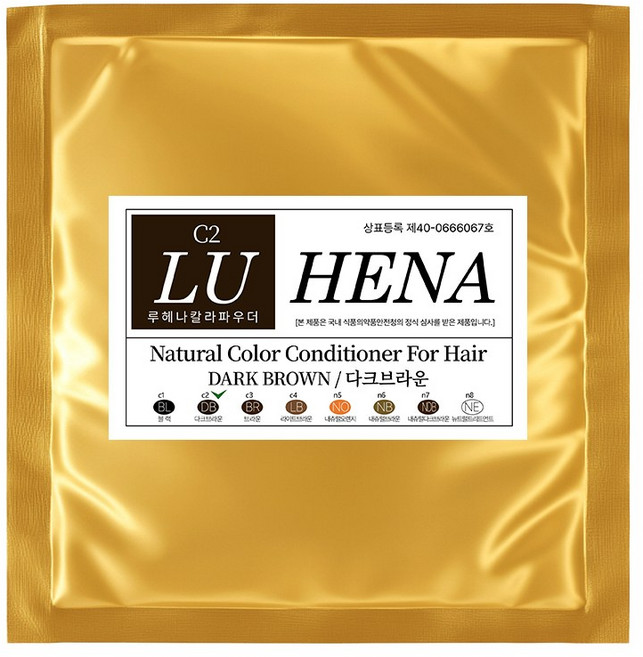 루헤나 루 헤나 파우더 염색 100g/수입 천연헤나/염색, 다크브라운, 1개