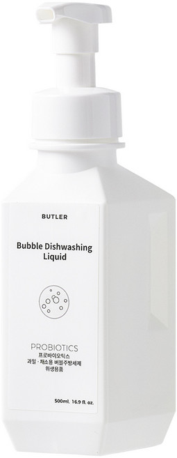 버틀러 프로바이오틱스 버블 주방세제 과일 젖병세정제 거품타입, 1개, 500ml