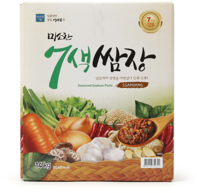 미소찬 7색쌈장14kg, 20개, 14kg