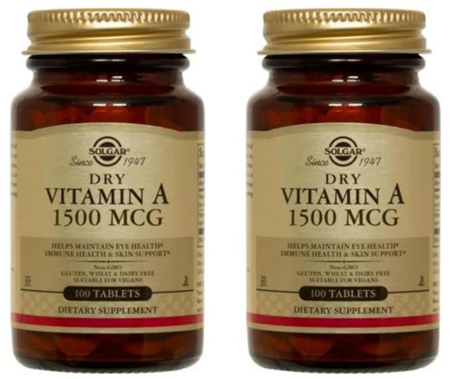 솔가 드라이 비타민A 1500mcg 타블렛, 100정, 2개 - 쿠팡