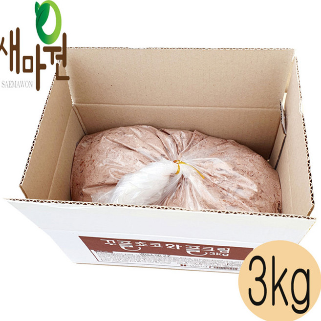 새마원 초코 와플 크림 시럽 잼 토핑 휘핑 카페 재료 생크림, 1개, 3kg