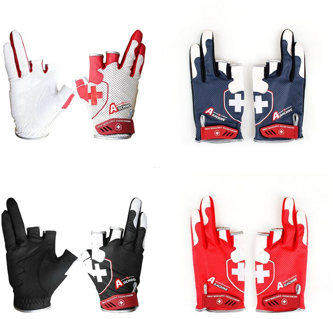 몽크로스 3컷 낚시장갑 GC-301RW, 혼합 색상, 1개