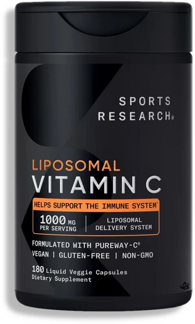 Sports Research 스포츠 리서치 리포좀 비타민C 1000mg, 1개, 180정 - 쿠팡