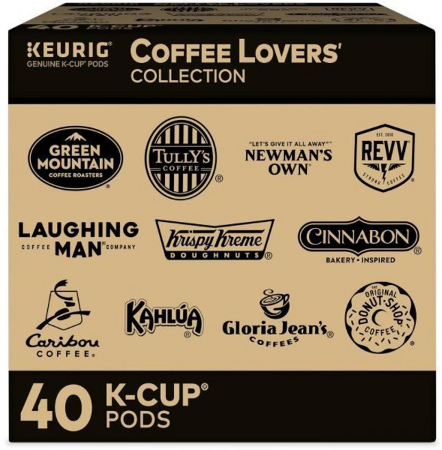 Keurig 큐리그 커피러버스컬렉션(맛선택가능) 샘플러팩 KCup 포드커피 Classic 1~2.0 및 K-Café호환, Flavored Variety, 40 Count (Pack of 1)