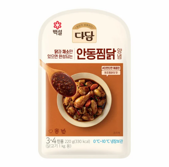 CJ [냉장] 다담 백설 안동찜닭양념 220g, 1개
