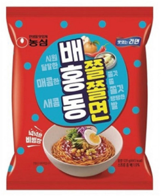 배홍동 쫄쫄면 129g, 24개