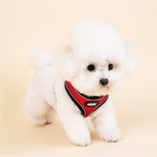 꾸러미세상 강아지하네스 올치 콤비 A type 강아지목줄 대용 야간 및 반사 기능 하네스 HA6046, 1개