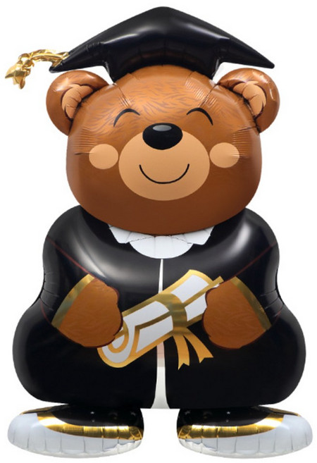 졸업식 초대형 은박풍선 스탠딩에어벌룬 포토존 파티 졸업 축하 풍선세트, 1.학사모 곰돌이 풍선, 1개