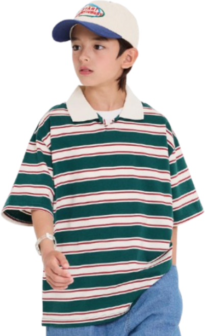 더베이지 여름 주니어 남아 티셔츠 조키 카라티 B4502