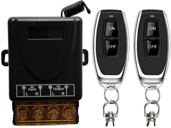 블루투스 원격 제어 리모컨 TV 스틱 스마트폰 휴대폰 리모컨 RF 무선 라이트 램프용 워터 문짝 액세스 433Mhz AC 120V 220V 30A, 6) 1Receiver 2remote, 6) 1Receiver 2remote