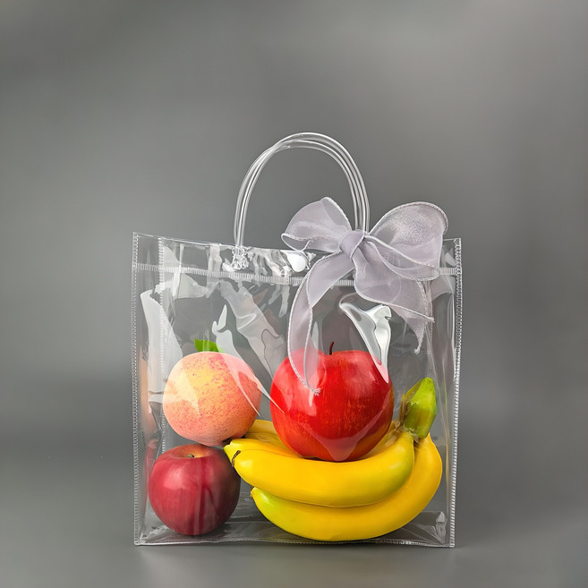 미르코리아 PVC 투명 비닐 쇼핑백 중형, 1개입, 10개