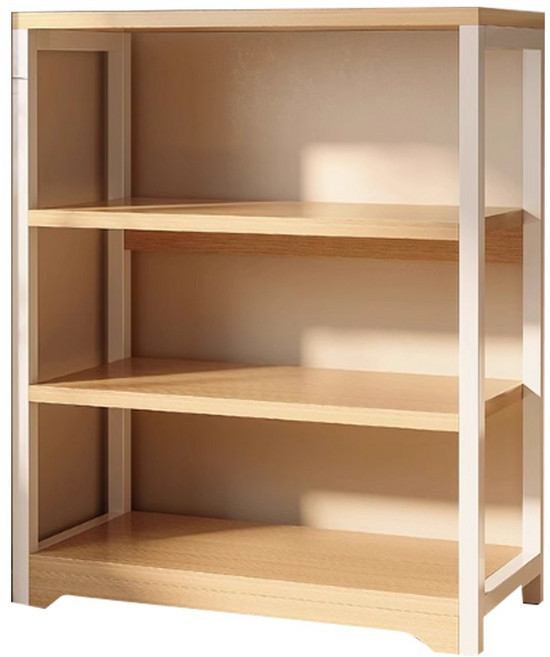 모아룸 책장 선반 스틸프레임 원목스타일, 4단, 화이트오크