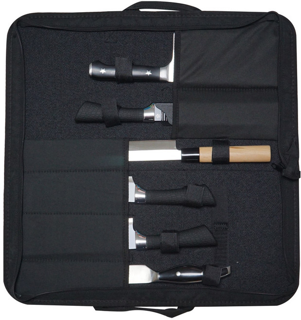 휴대용 천 칼가방, 3) 천 칼가방 6PCS 6홈 왕특대, 1개