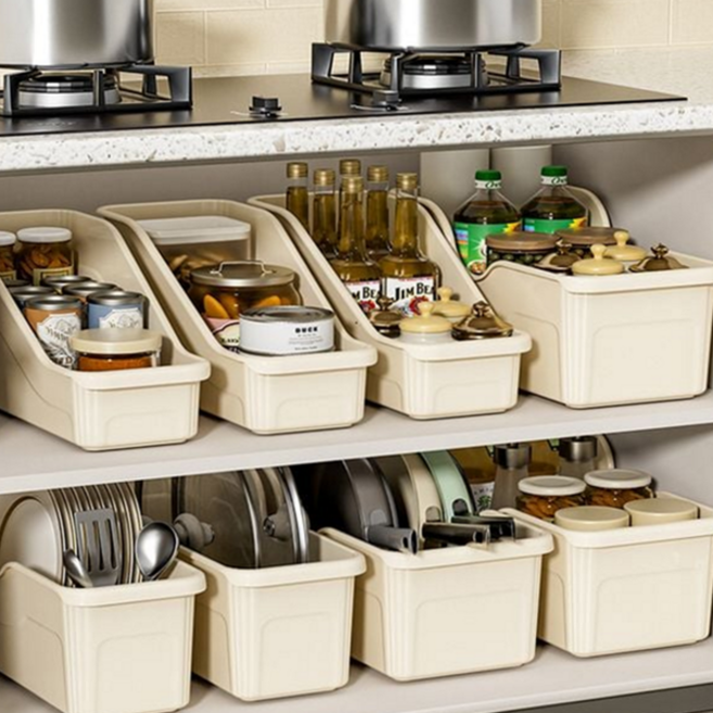 주방 수납 정리함 싱크대 냄비 서랍 후라이팬 정리대 찬장 플라스틱 캐리어 바퀴형 식료품 이동식 수납함