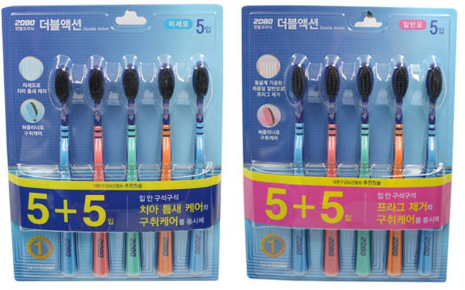 2080 애경 미세모칫솔 10개 기능성칫솔 구강관리 치아관리 일반모