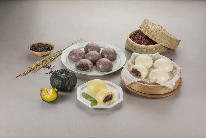 [직판]밀원본가 우리밀 안흥찐빵 삼색 1.5kgX30개, 50g