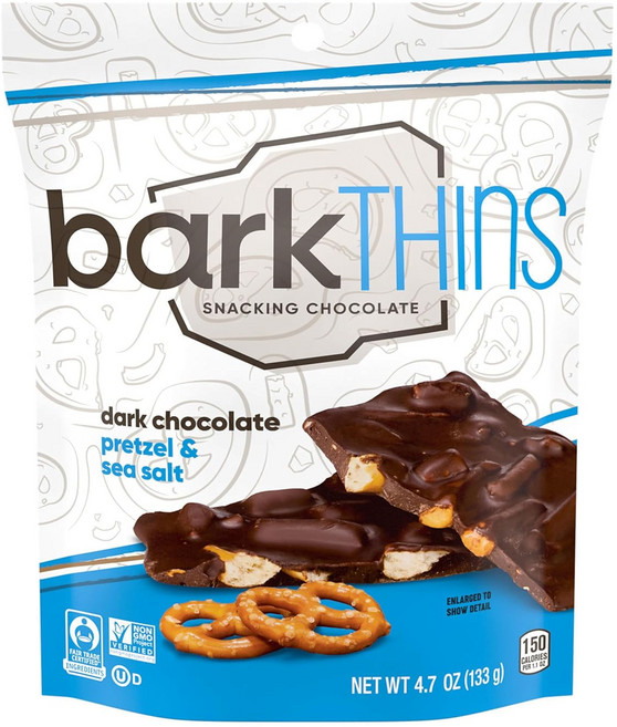 바크씬즈 스내킹 다크 초콜릿 프레첼 씨 솔트, 133g, 1개