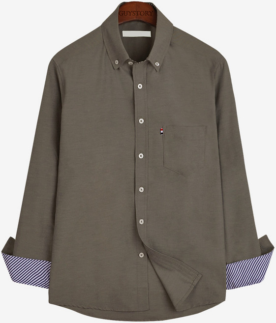 가이스토리 남성용 무지 캐주얼 17색상 빅사이즈 컨택 옥스포드 셔츠