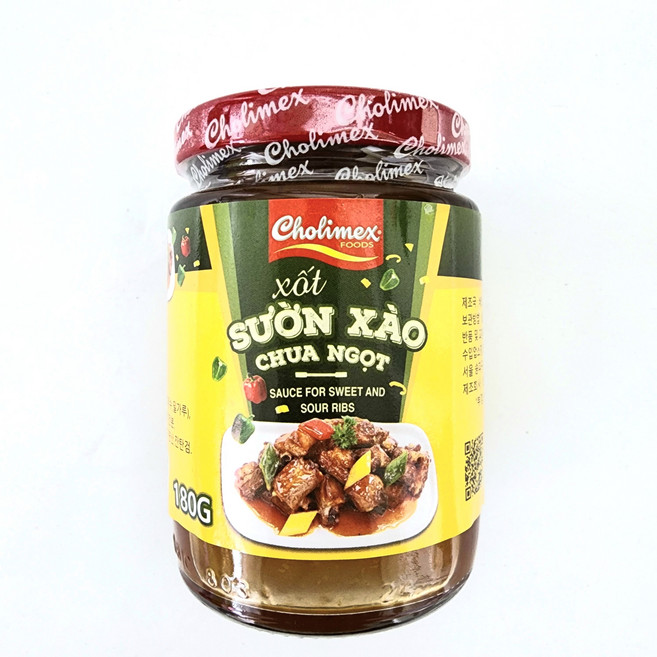 베트남소스 촐리맥스 스윗 앤 사우어 립스 소스 cholimex xat SUON XAO SOUR RIBS, 1개, 180g