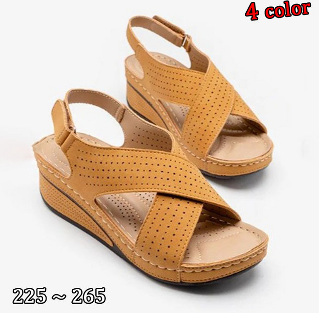 여성용 펀칭 통굽 데일리 여름 샌들 women's sandals 비보뉴