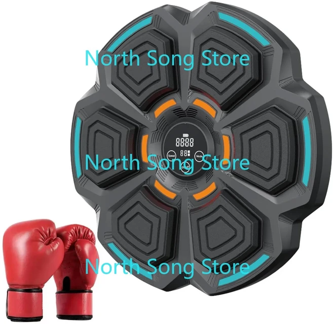 뮤직 복싱 머신: 9가지 지능형 트레이닝 모드 초안정적인 블루투스 연결 성인 및 어린이용 인체공학적 글러, 03 Kids Red Gloves