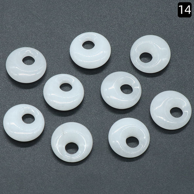18mm 懷古邊孔平安扣 DIY飾品配件, 18mm邊孔白玉（單顆）, 1個