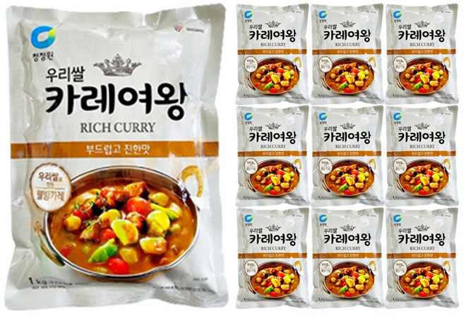 청정원 우리쌀 카레여왕 1kg x 10개