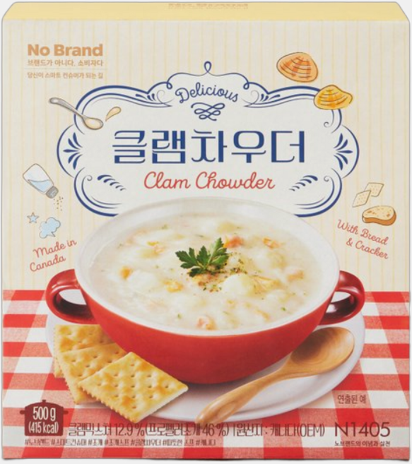 노브랜드 클램차우더500g x 3팩, 500g, 3개