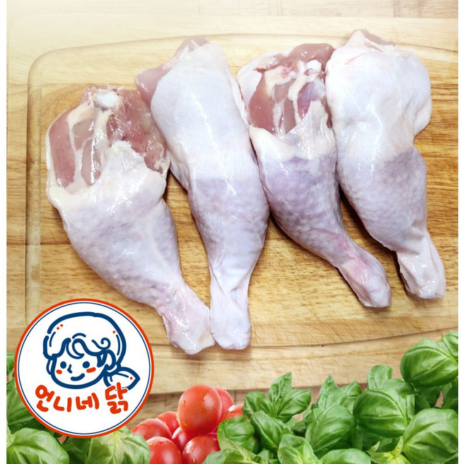 국내산 생 닭다리 장각 4조각 1팩(냉장 통다리) 900g 전후, 1개