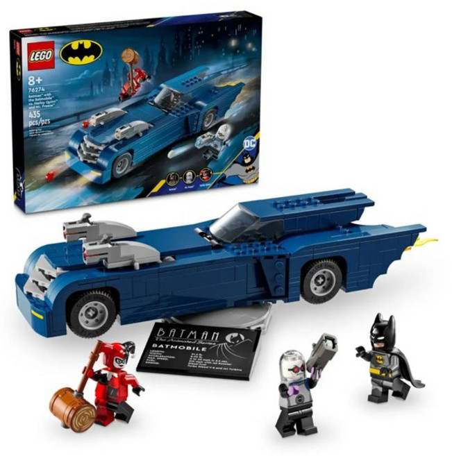 Home&brick LEGO 76274 蝙蝠俠與蝙蝠車Vs. 小丑女及急凍人 DC漫畫經典對決, 1個