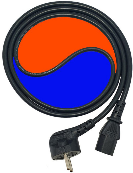 신성 국산 컴퓨터 전원 파워 케이블 220V 전선 1M, 1개