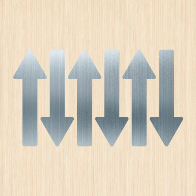 오피스왕국 화살표 스티커 바닥 스티커 arrow103, 메탈실버