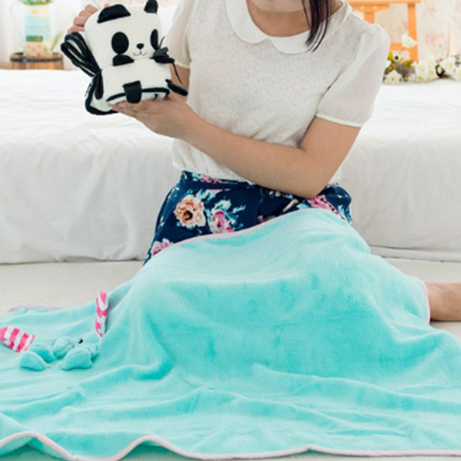 겨울 보온 방한 극세사 무릎 담요 항공 인형 캠핑 사무실 학교 학생 수능 선물 낮잠 이불