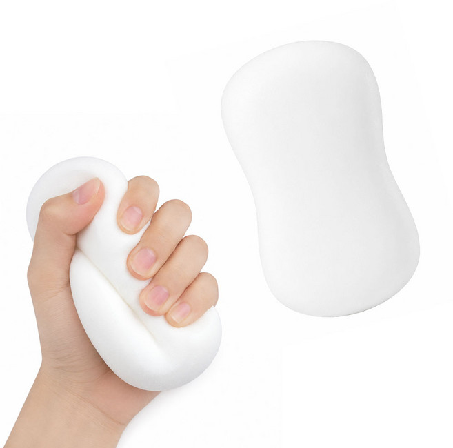 1+1 비누 크런치 슬랑이 말랑이 스퀴시 스트레스볼, 2개, 70g, 화이트