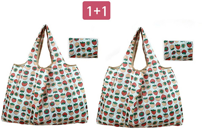 [1+1] 시장바구니 휴대용 에코백 접이식시장가방 장바구니