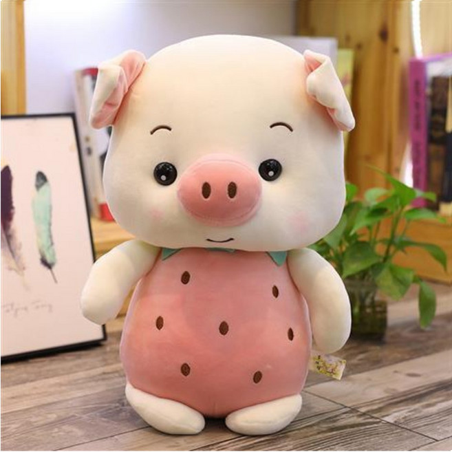 해외직구 안고자는 토끼 돼지 캐릭터 애착 수면 침대 쿠션 베개 모찌 인형 바디필로우 50cm 캐릭터인형, 핑크 돼지, 30cm