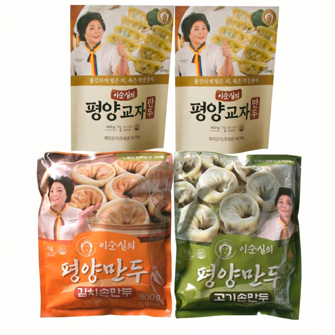 [인포벨 홈쇼핑]이순실 평양만두 속이꽉찬 이북식 김치만두 고기만두 손왕만두 만두국 전골 깔끔한 매운맛, 2.5kg, 1세트