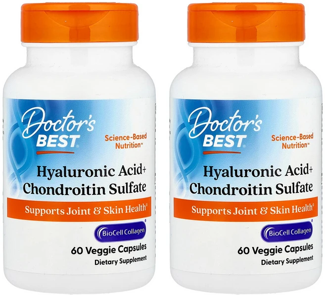 Doctors Best 히알루론산 콘드로이틴 60캡슐 x2병, 60정, 2개 - 쿠팡