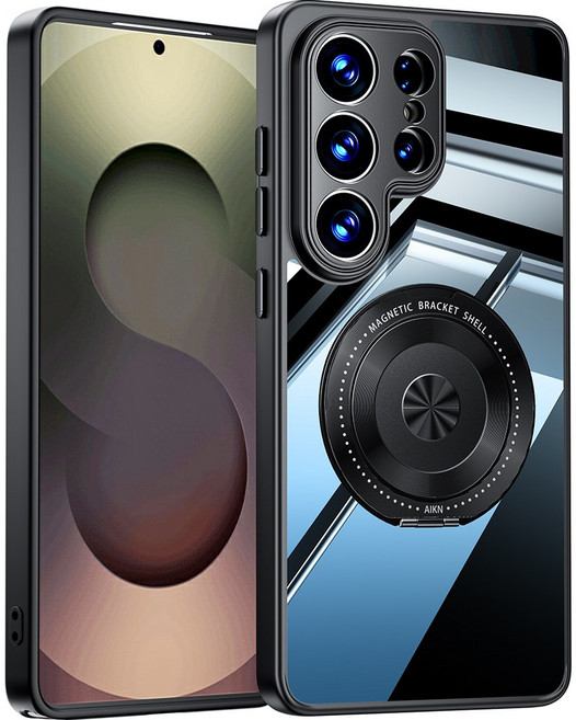 갤럭시 360도 회전 거치대 렌즈보호 맥세이프 투명 휴대폰 케이스