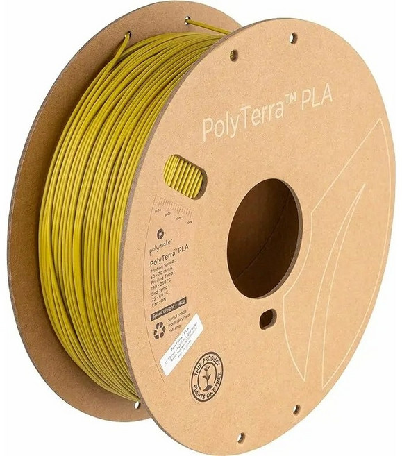 Polymaker PLA 필라멘트 PolyTerra 무광 1.75mm 1kg, 군대 연두색