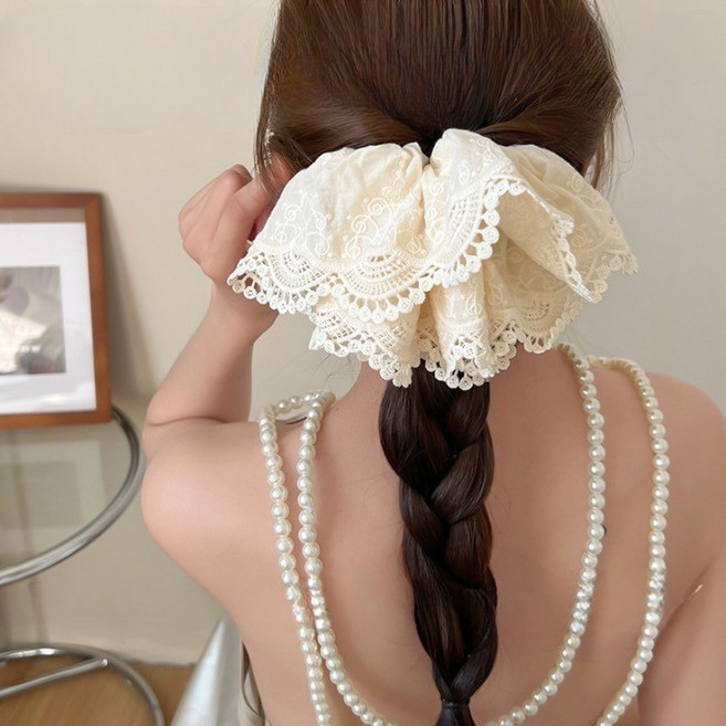 로엔나 여성용 데일리 빅사이즈 크런치 곱창 헤어밴드 머리끈